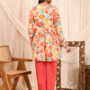 women's floral print full sleeves anarkali pure cotton kurtis