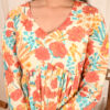 women's floral print full sleeves anarkali pure cotton kurtis