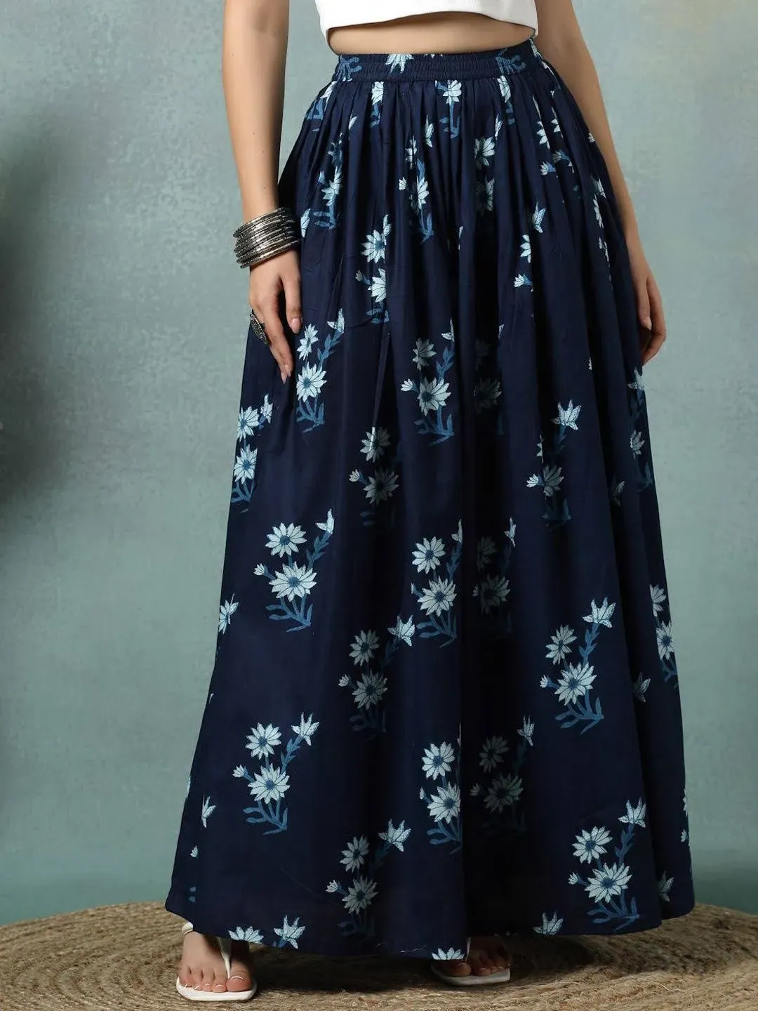 women's floral print maxi skirt, maroon red, 100% pure cotton, elastic waist, full length, breathable fabric women's floral print maxi skirt, maroon red, 100% pure cotton, elastic waist, full length, breathable fabric