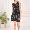 women's pure cotton print night suit (sleeveless top & shorts set) jet black women's pure cotton print night suit (sleeveless top & shorts set) jet black