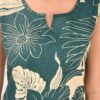 women's pure cotton print night suit (sleeveless top & shorts set) sea green women's pure cotton print night suit (sleeveless top & shorts set) sea green